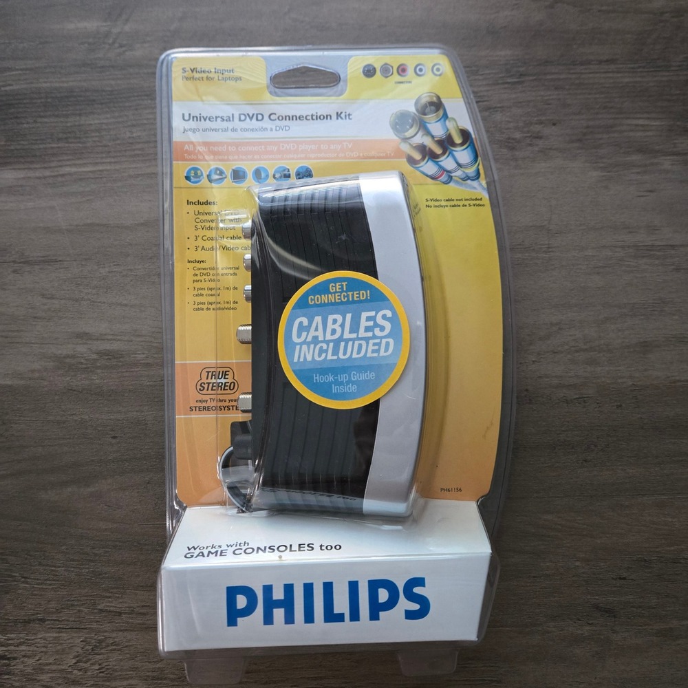 Philips Universal DVD Connection Kit Cables Included 4 DVD TV Game Consoles NEW